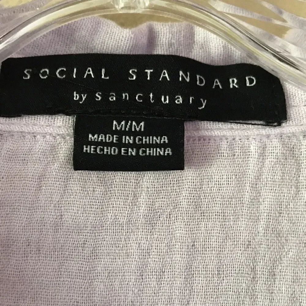 NEW Sanctuary Light Lavender Button Down - Picture 4 of 6